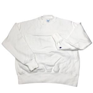 Champion Reverse Weave White Crewneck Sweatshirt Mens Medium Never Been Worn